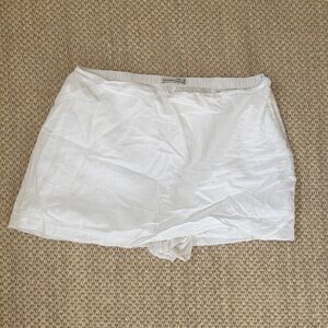 Abercrombie & Fitch Scarlett White Linen Mini Skort Size XL